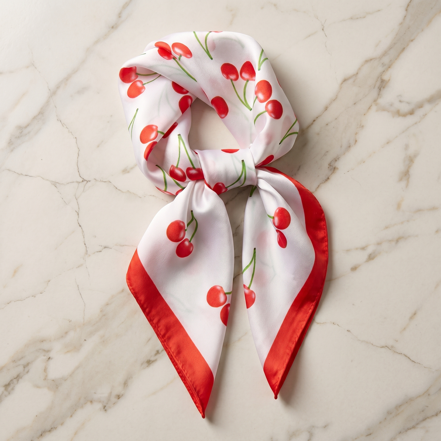 Seidenschal Damen 70×70 cm Blumen Bunt – Schal-Welt Detailansicht