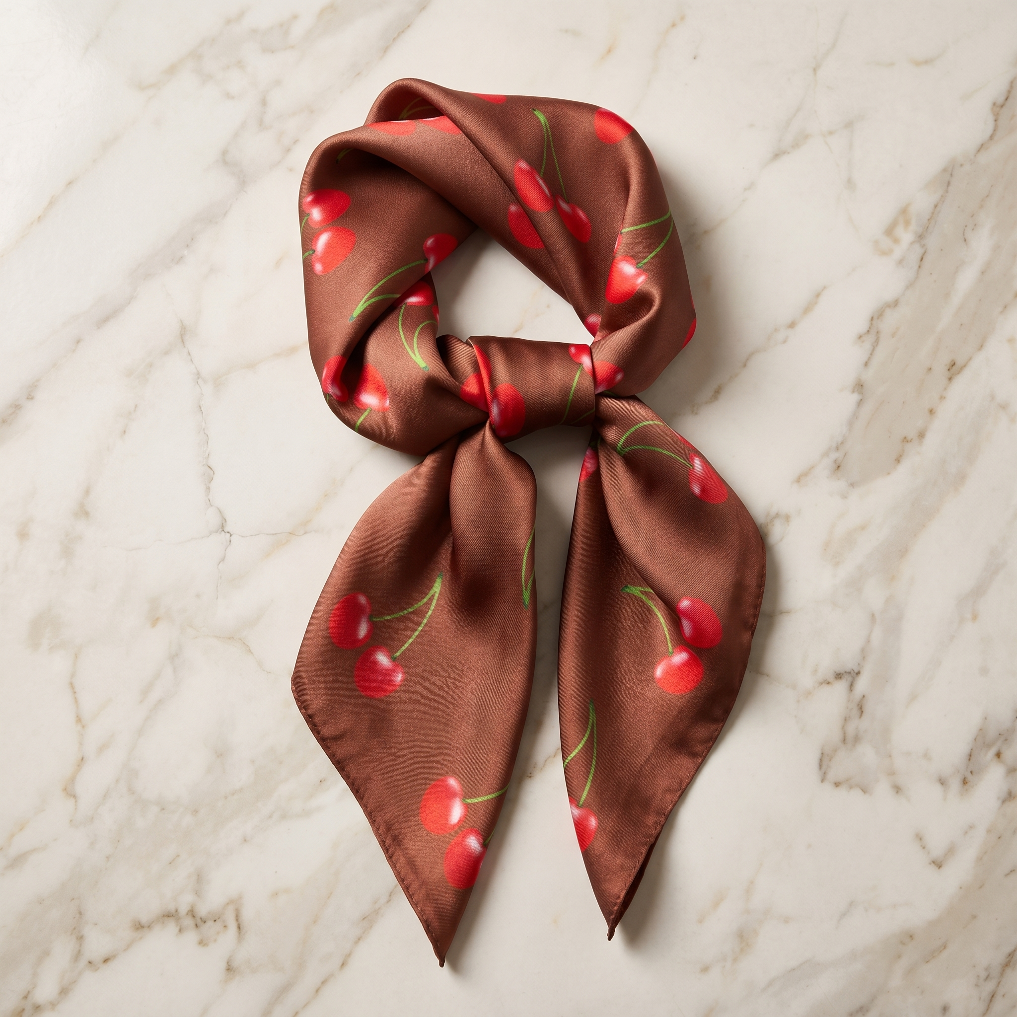 Seidenschal Damen 70×70 cm Blumen Rot – Schal-Welt Detailansicht
