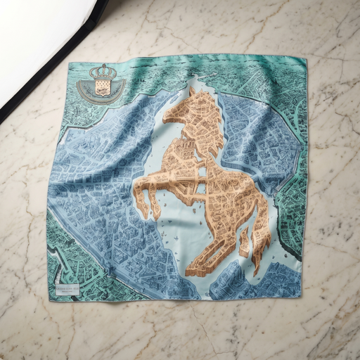 Seidenschal Damen 70×70 cm Klassisch Bunt – Schal-Welt Detailansicht