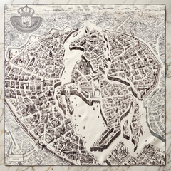 Seidenschal Damen 70×70 cm Klassisch Grau – Schal-Welt Detailansicht
