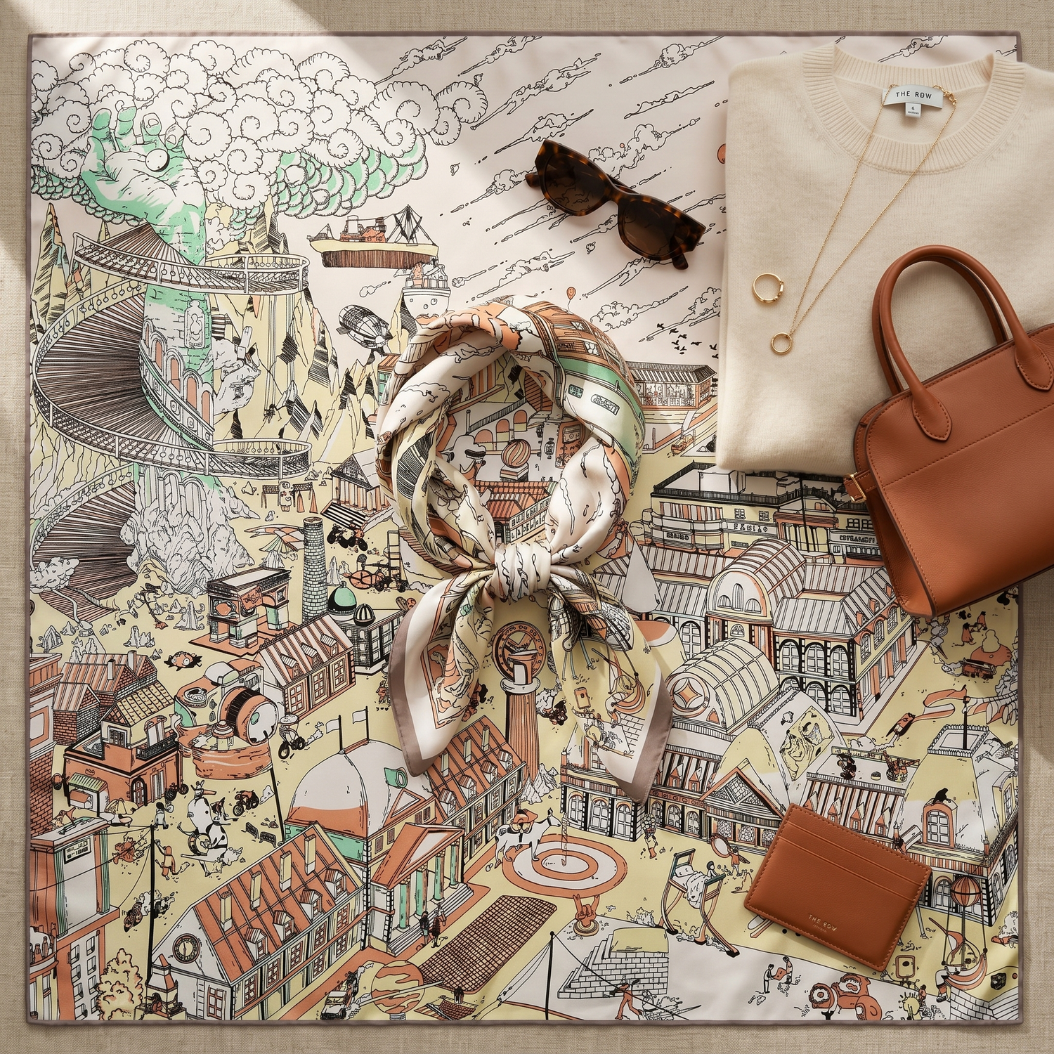 Seidenschal Damen 70×70 cm Klassisch Bunt – Schal-Welt Styling-Inspiration