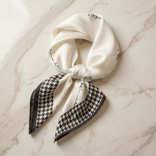 Seidenschal Damen 70×70 cm Klassisch Bunt – Schal-Welt Detailansicht